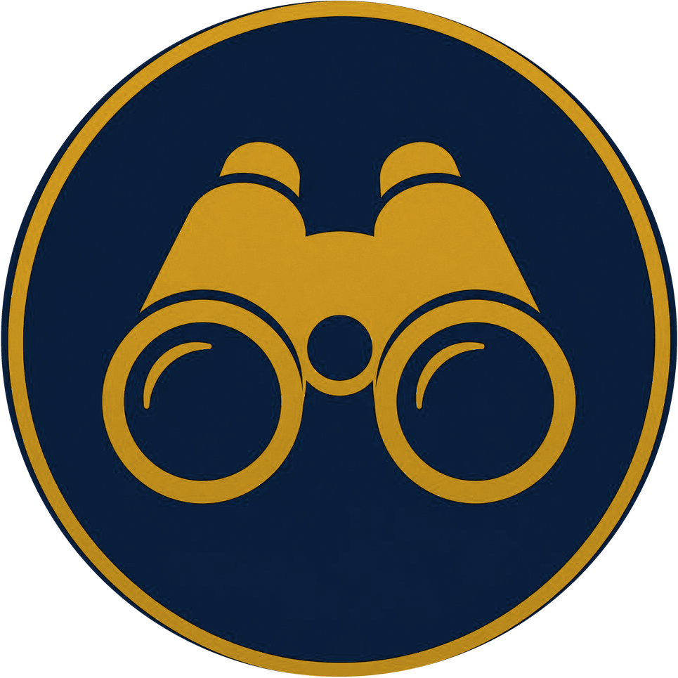 Gold binoculars icon